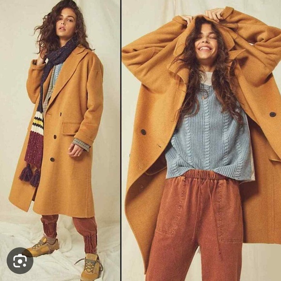 FREE PEOPLE ADORE YOU COAT in Tan NWOT - Picture 6 of 10